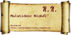 Malatidesz Niobé névjegykártya